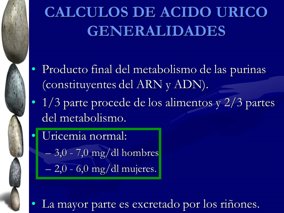 Acido urico normal en hombres
